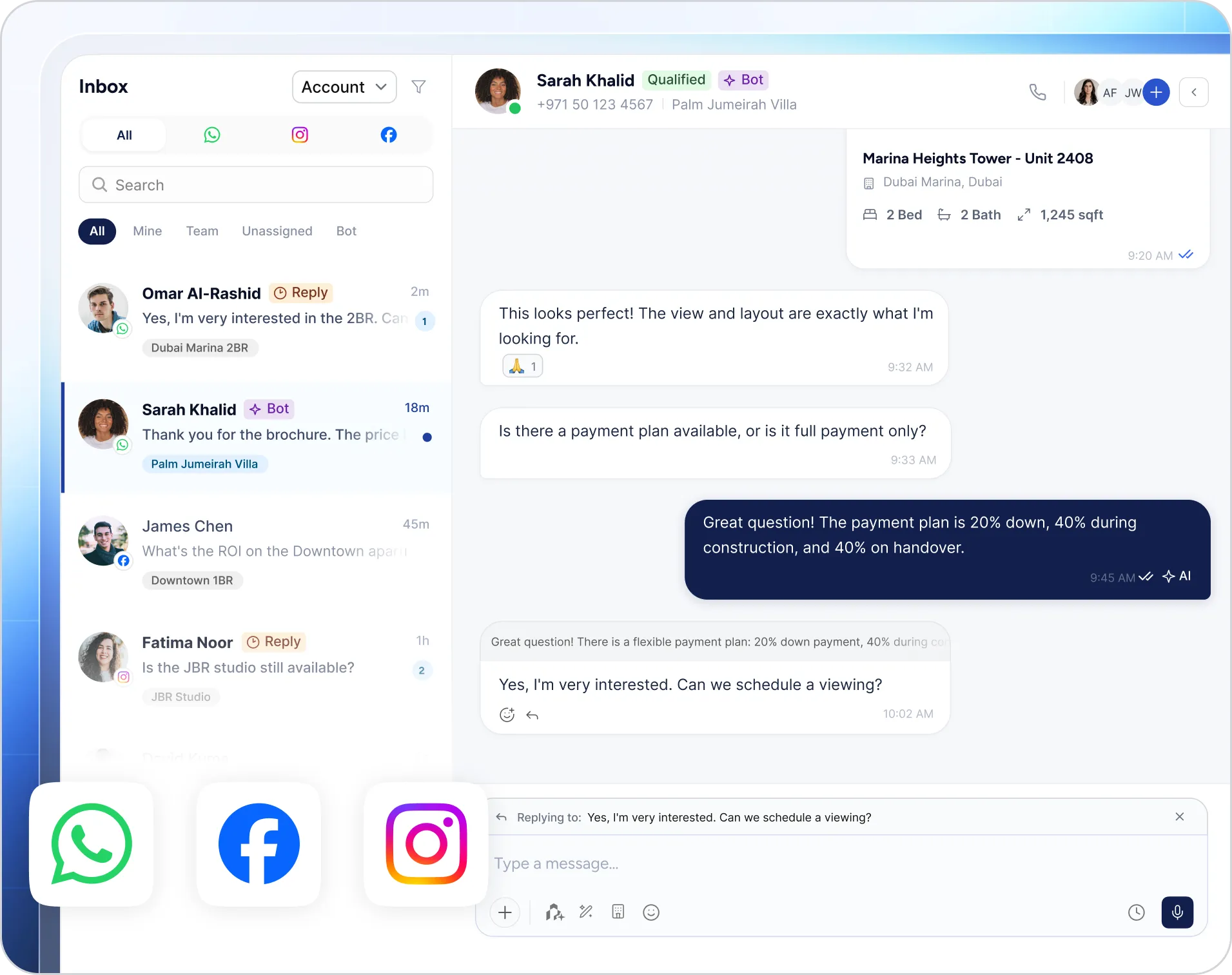 Unified omnichannel inbox