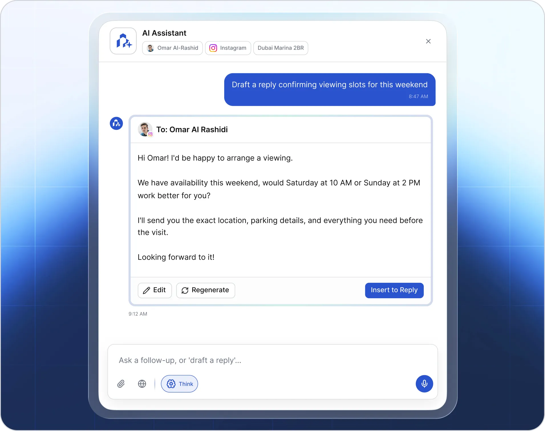 AI-assisted replies